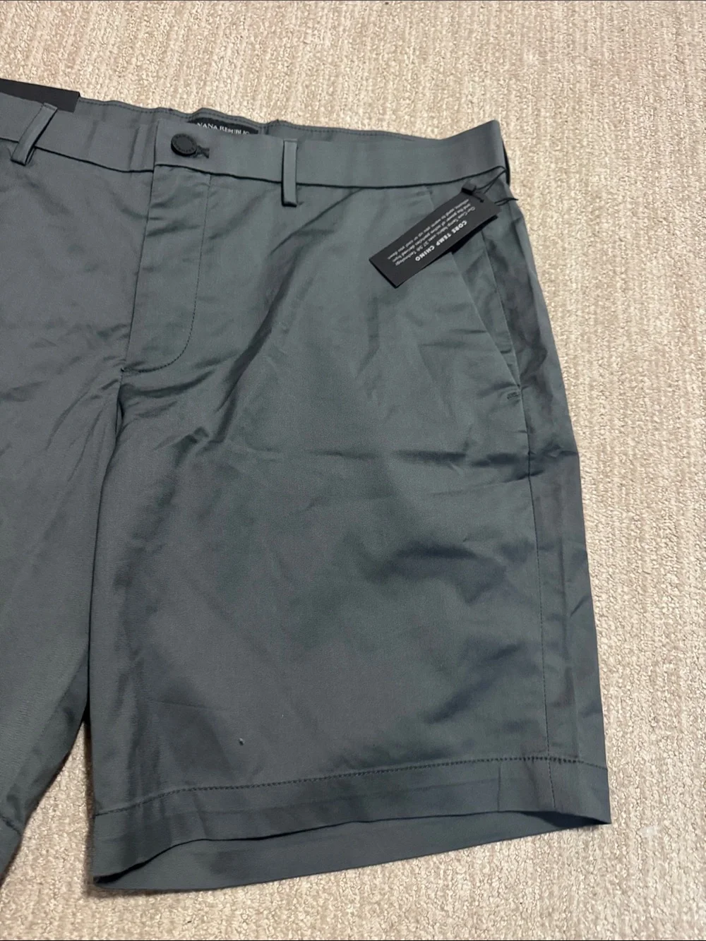 Banana Republic Mens 36 Dark Gray Core Temp Chino Shorts 9